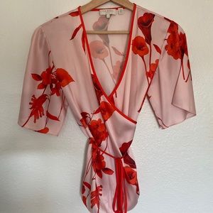 Ted Baker Wrap Kimono Sleeve top, size 1